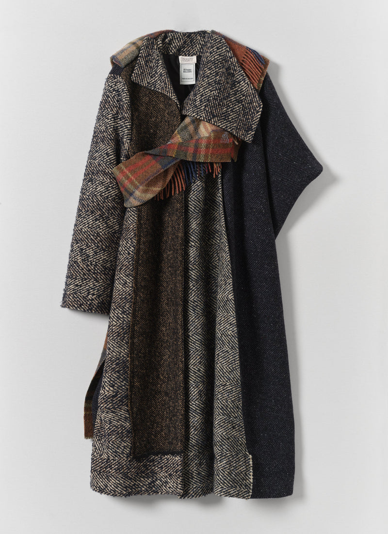Renewed Draped Coat By Bethany Williams | Navy Multi