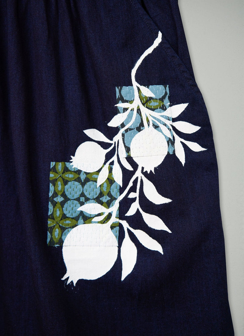 Renewed Indigo Cotton Twill Shirt Dress Size L (122) | Indigo