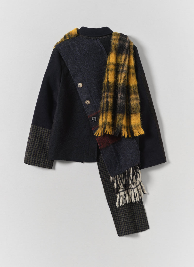 Renewed Cropped Jacket By Bethany Williams | Navy Multi