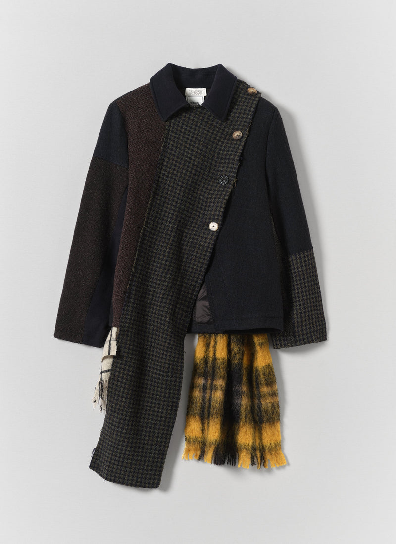 Renewed Cropped Jacket By Bethany Williams | Navy Multi