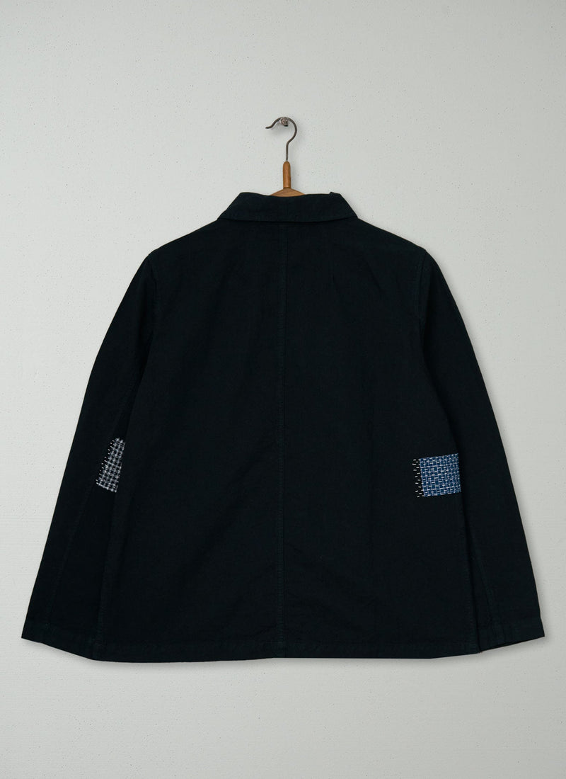 Renewed Hal Micro Houndstooth Cotton Linen Jacket Size 6 (018) | Black