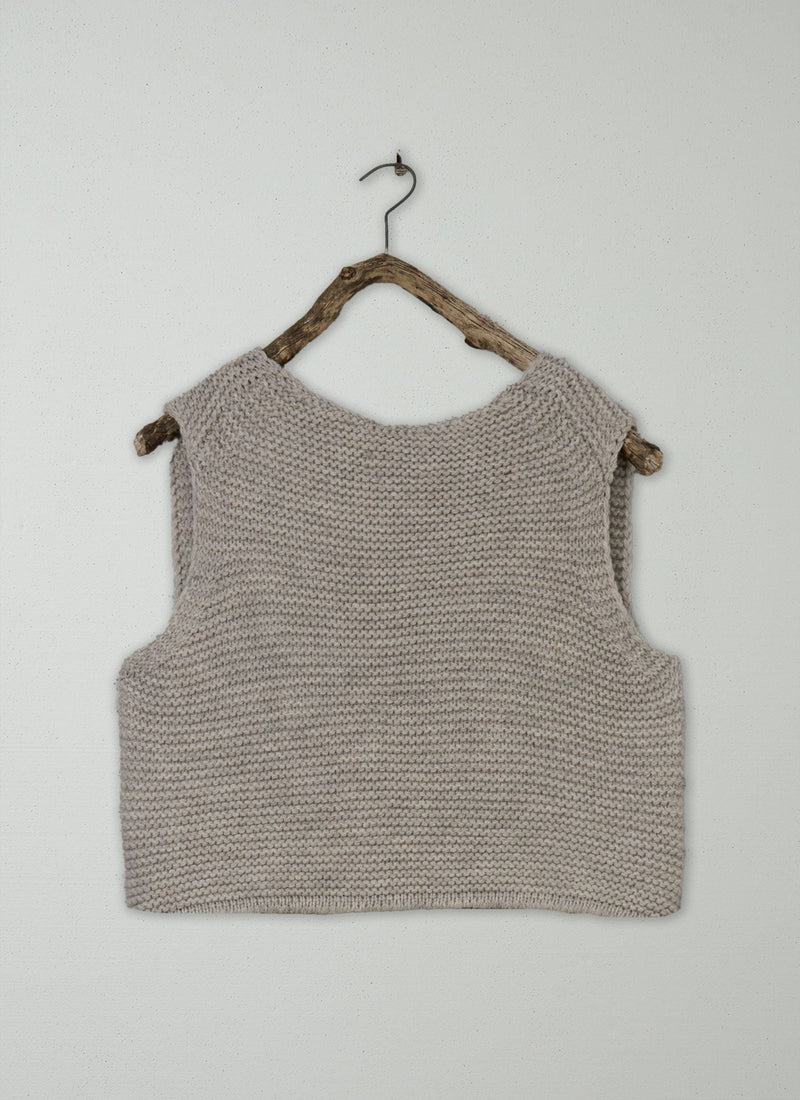 Renewed Textured Knit Gilet Size SM (43) | Harvest
