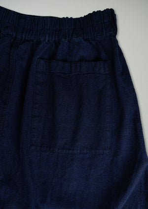 Renewed Mariner Cotton Hemp Skirt Size 18 (008) | Dark Chambray Blue