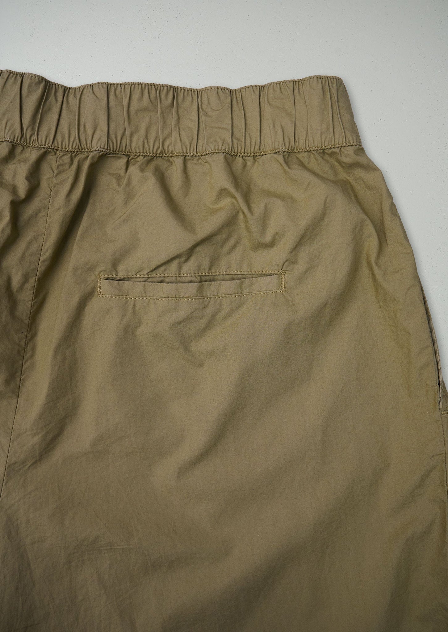 Renewed Cotton Poplin Pleated Pants Size 12 (52) | Taupe