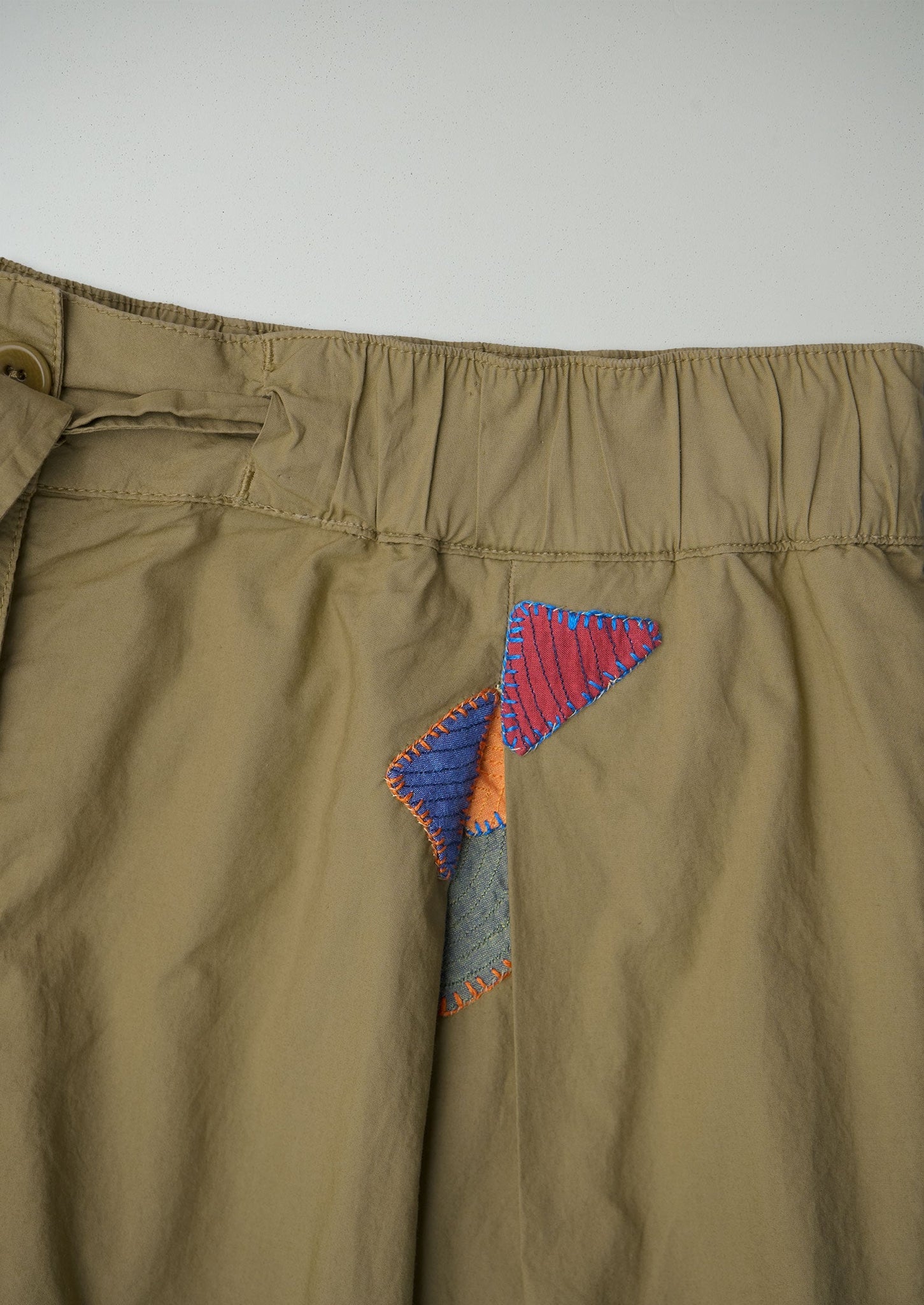 Renewed Cotton Poplin Pleated Pants Size 12 (52) | Taupe