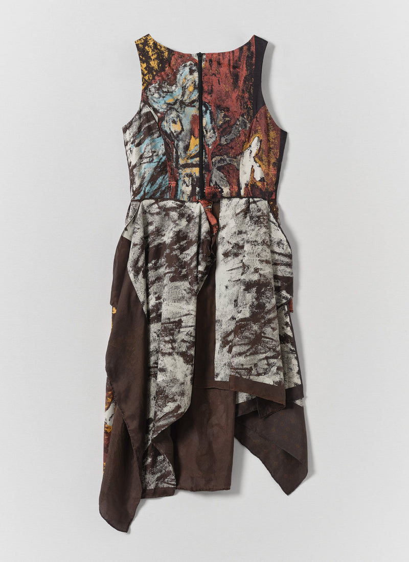 Renewed Draped Silk Top By Bethany Williams | Brown Multi