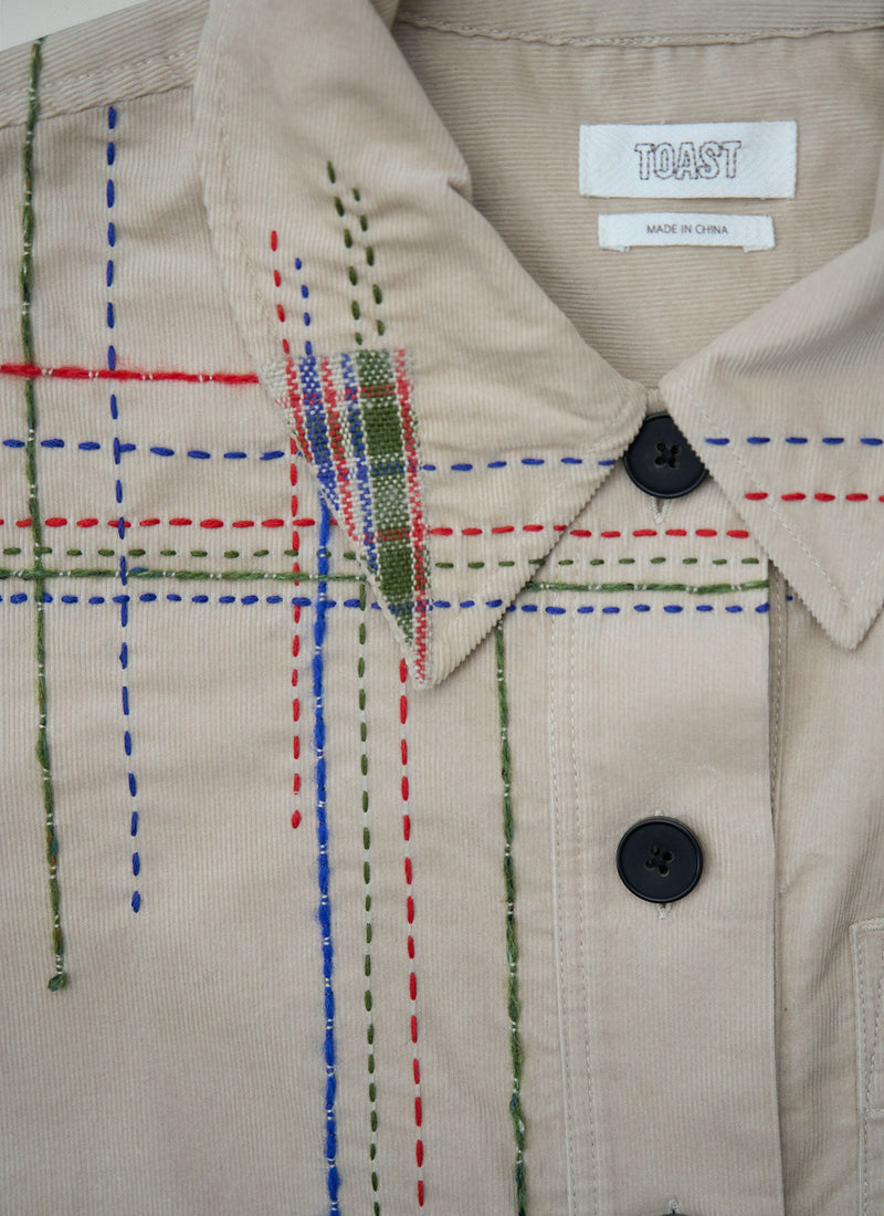 Renewed Patch Pocket Organic Cord Shirt Size 14 (070) | Moonstone