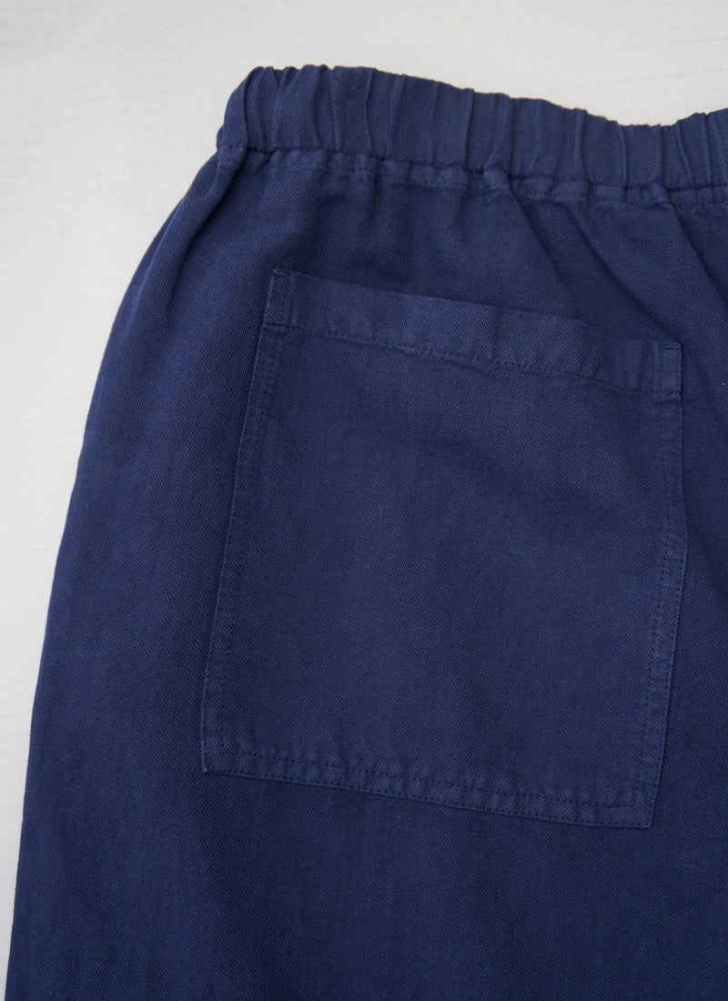 Reworn Mens Herringbone Trousers Size XL (108) | Dark Indigo