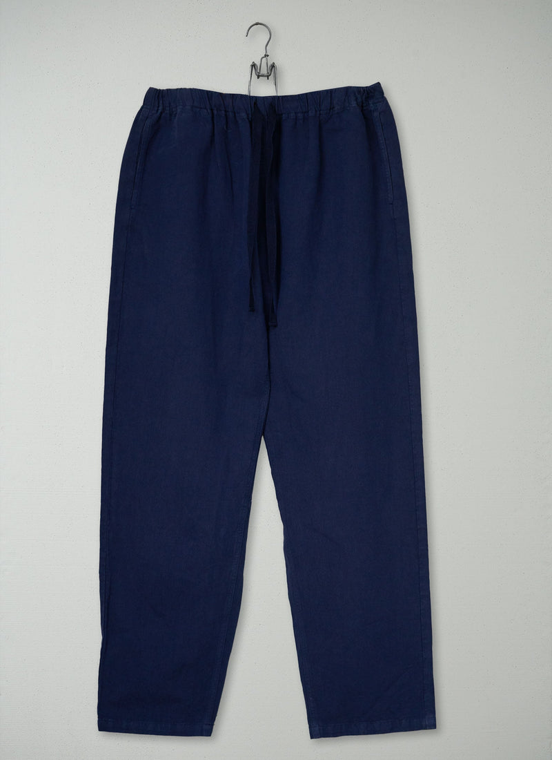 Reworn Mens Herringbone Trousers Size XL (108) | Dark Indigo