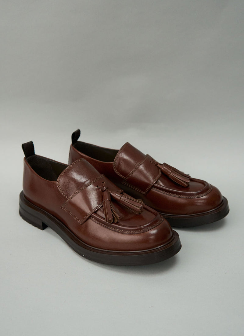 Reworn Sturlini Tassel Loafer Size 40 (591) | Tobacco