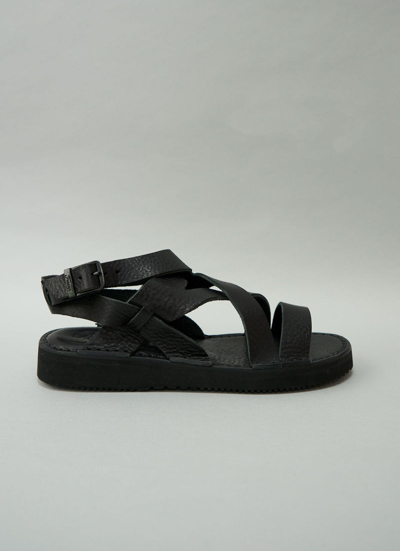 Reworn Fracap Eve Sandals Size 36 (573) | Black