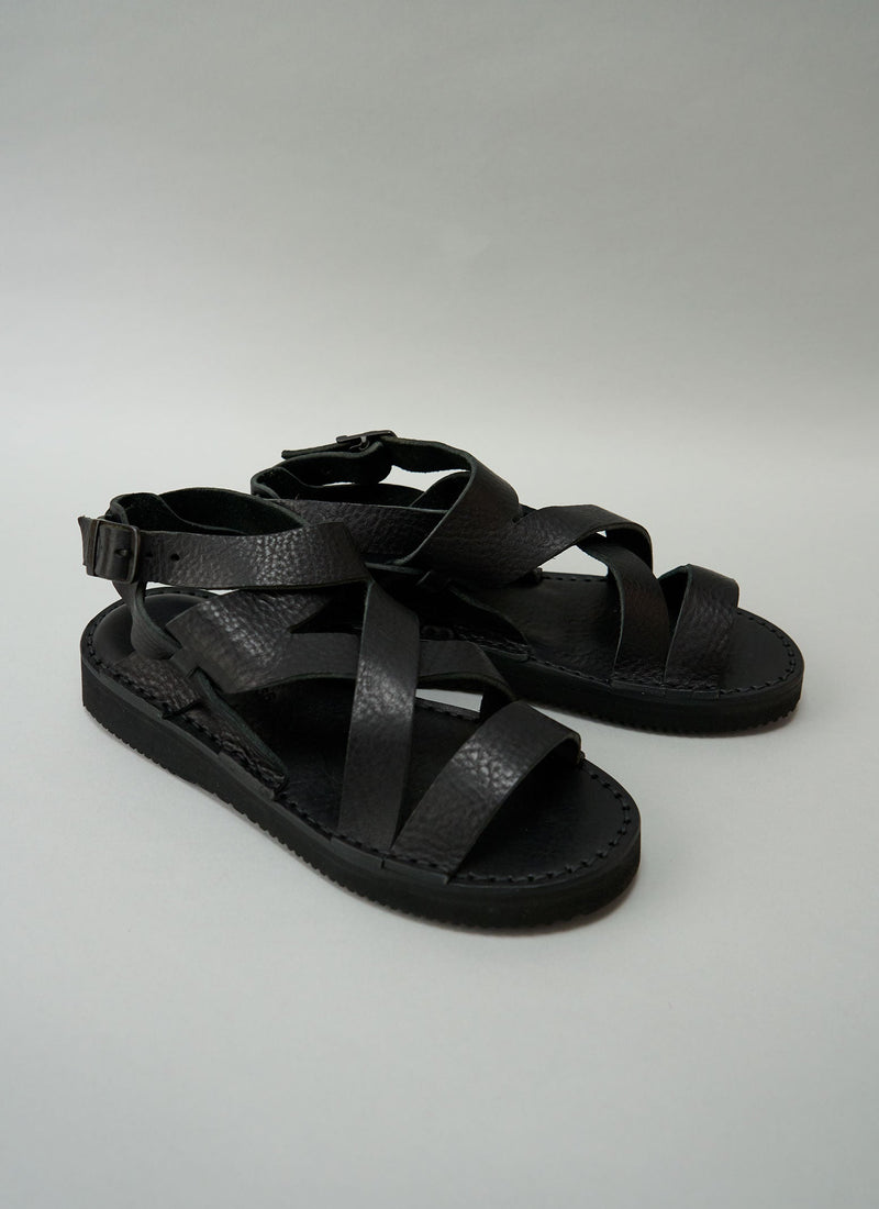 Reworn Fracap Eve Sandals Size 36 (573) | Black