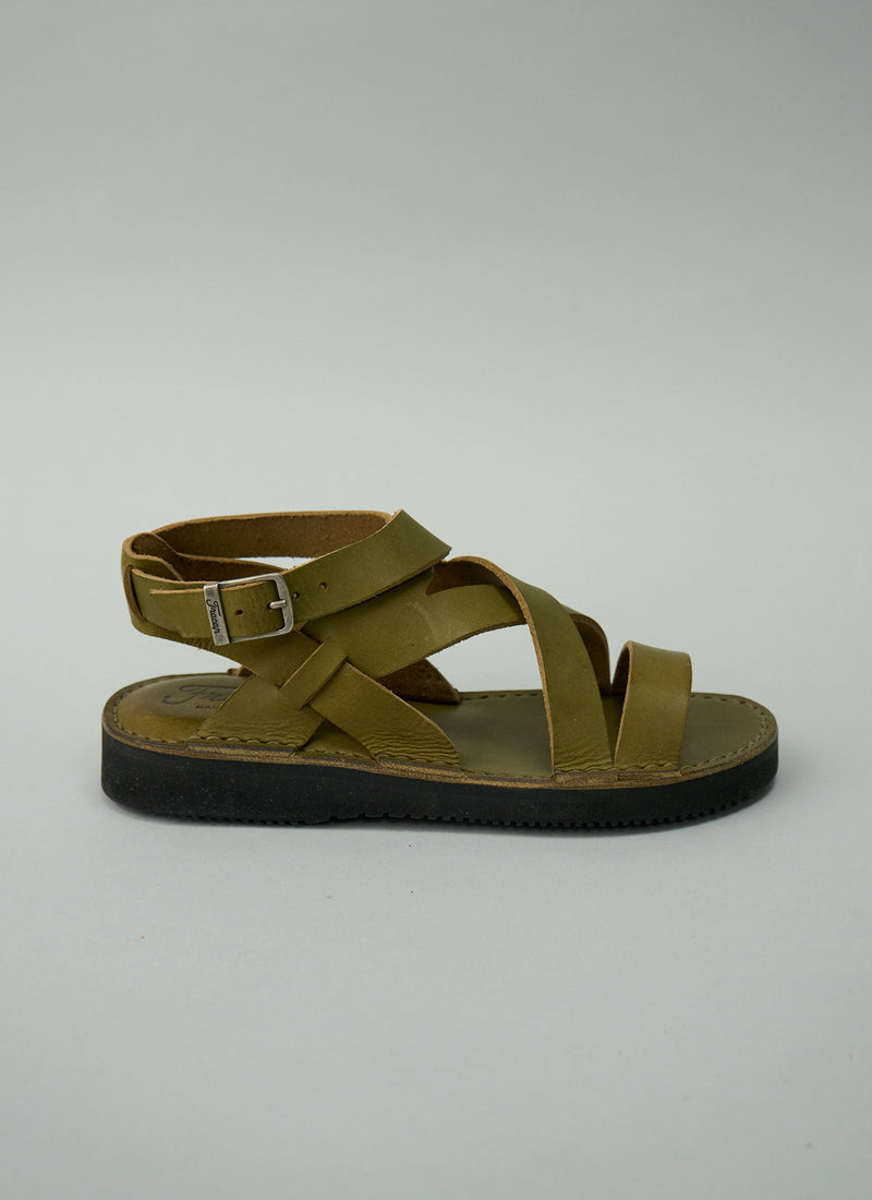 Reworn Eve Sandals Size 37 (704) | Olive