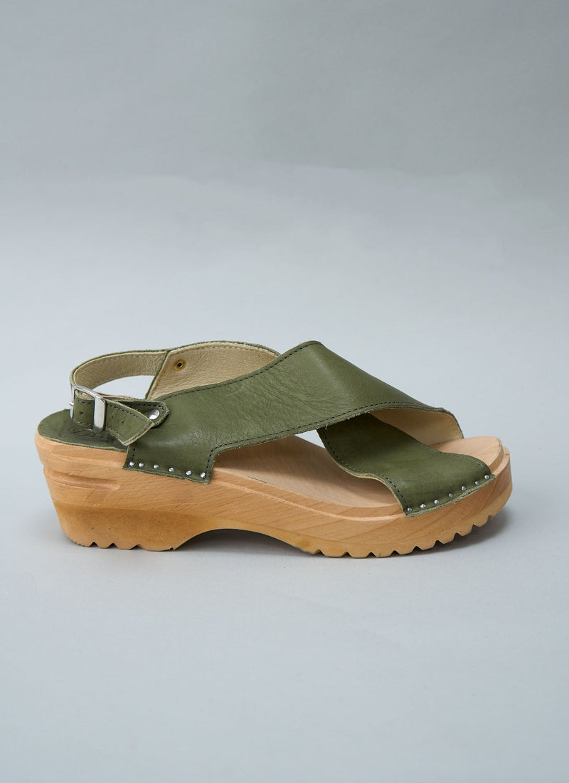 Reworn Troentorp Leather Sandal Size 40 (662) | Agave