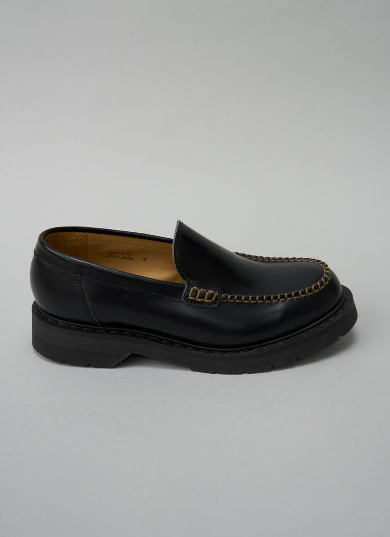 Reworn Solovair Leather Loafer Size 6 (707) | Black