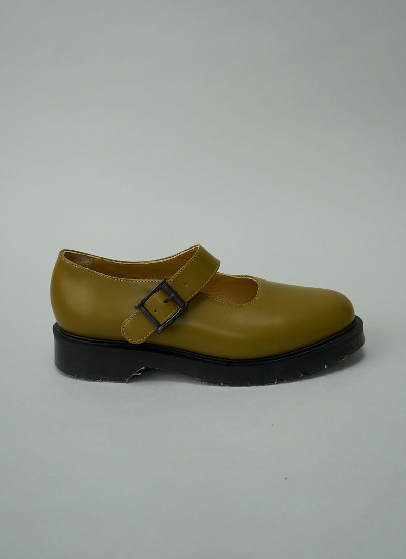 Reworn Solovair Mary Jane Shoes Size 4 (708) | Olive Oil