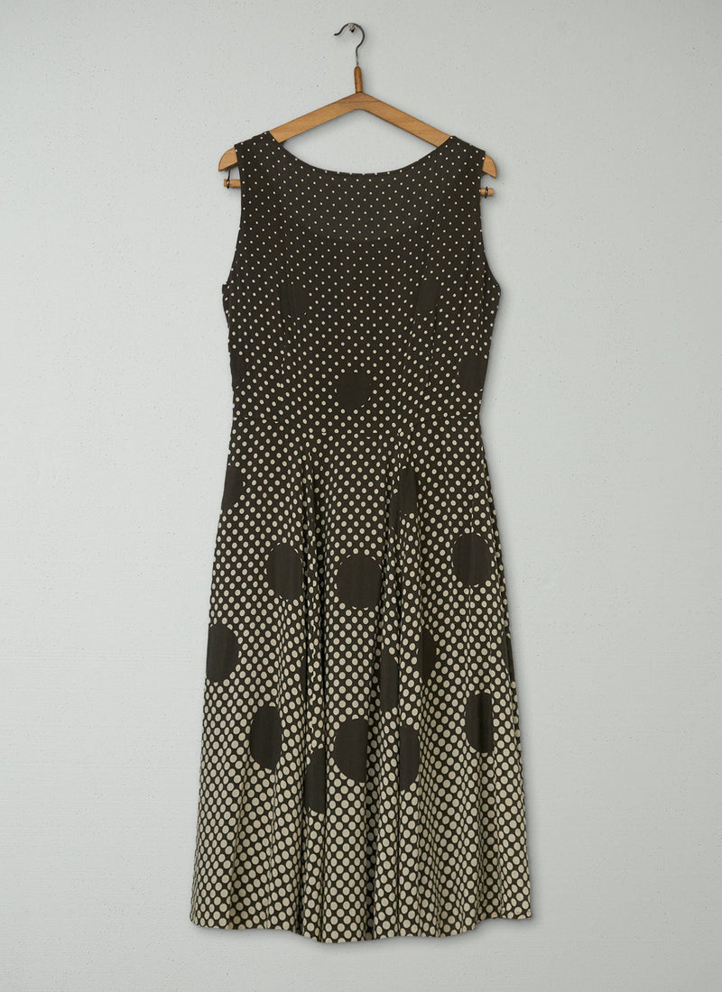 Reworn Shadow Polka Dress Size 12 (1943) | Multi