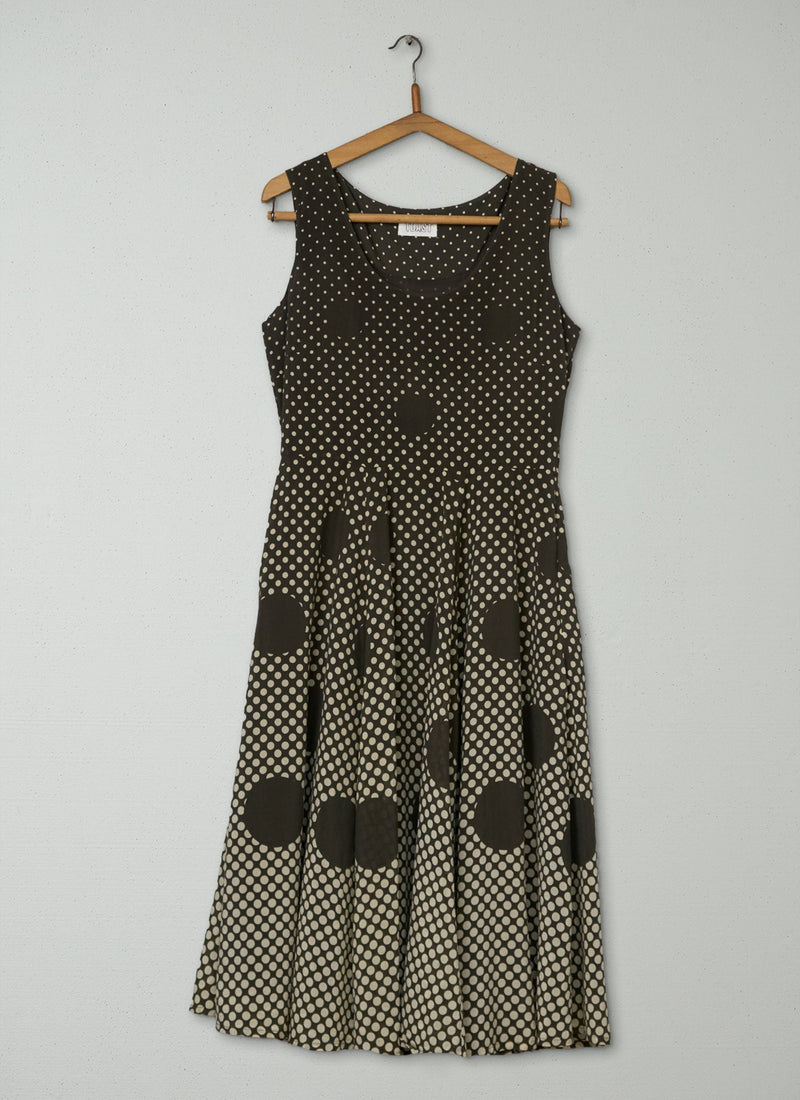 Reworn Shadow Polka Dress Size 12 (1943) | Multi