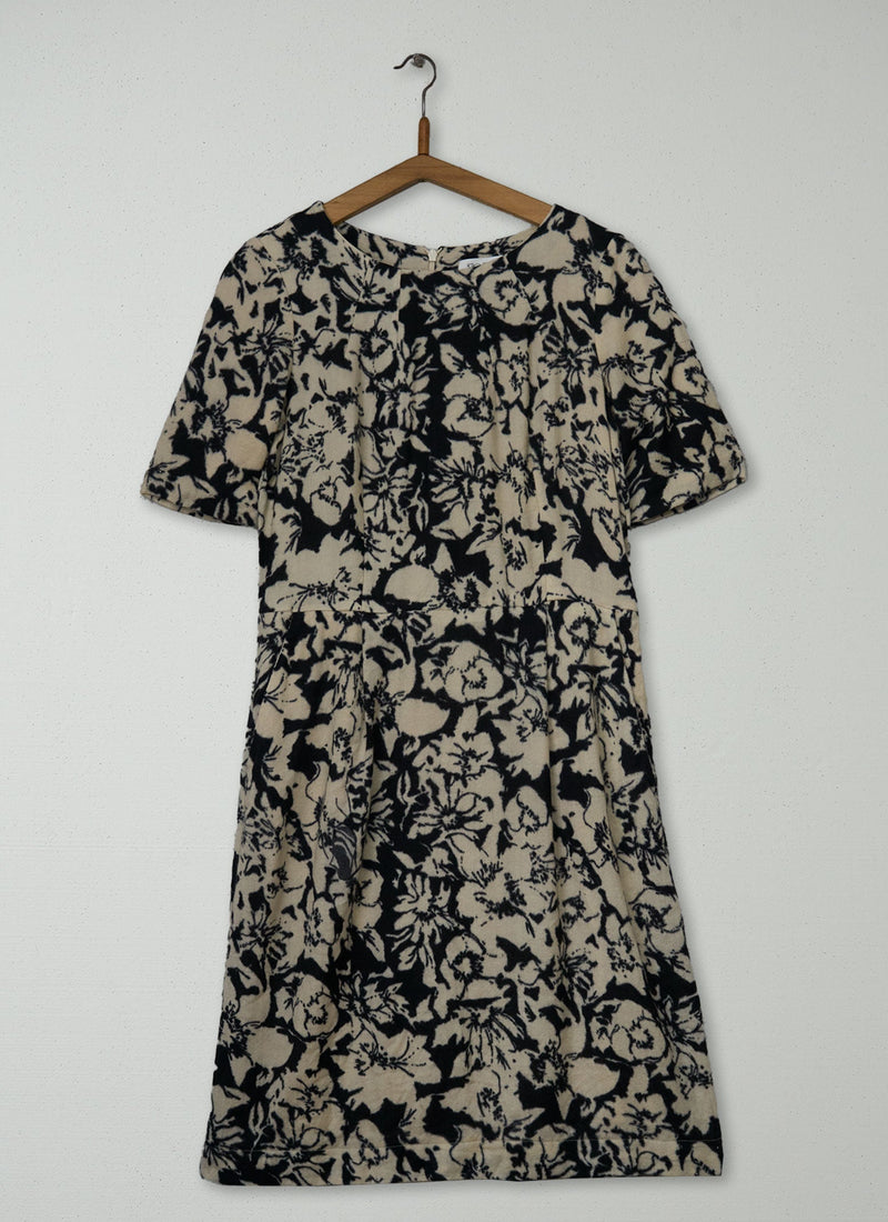 Reworn Inked Floral Dress Size 10 (2238) | Multi