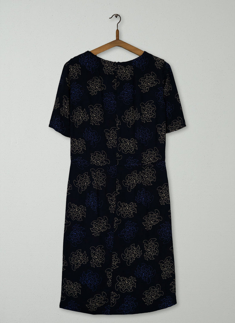 Reworn Dotted Flower Dress Size 10 (1926) | Multi