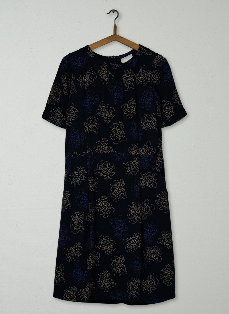 Reworn Dotted Flower Dress Size 10 (1926) | Multi