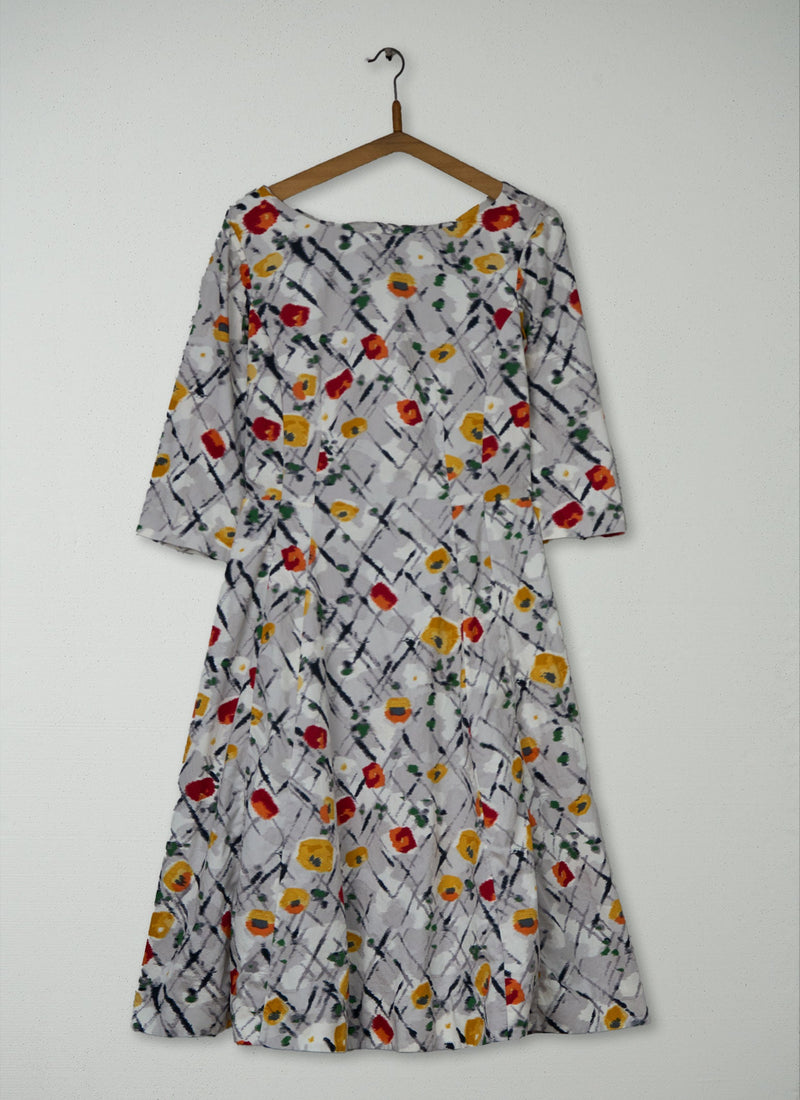 Reworn Abstract Print Dress Size 10 (1907) | Multi