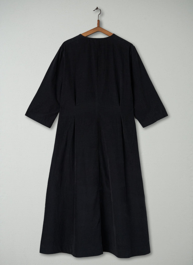Reworn Needlecord Dress Size 10 (2193) | Black