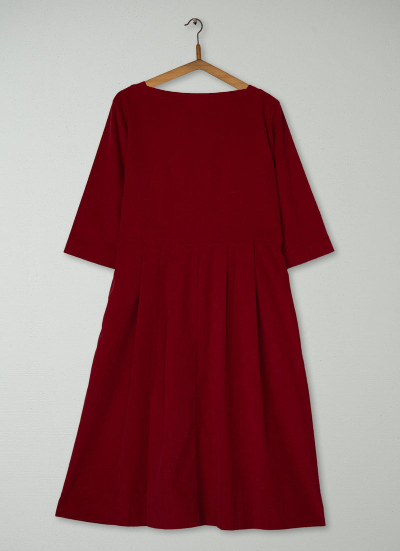 Reworn Needlecord Franca Dress Size 12 (1995) | Carmine