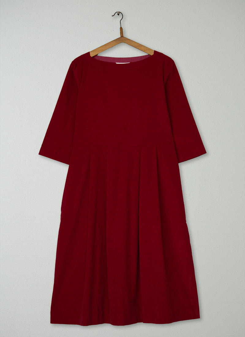 Reworn Needlecord Franca Dress Size 12 (2116) | Carmine