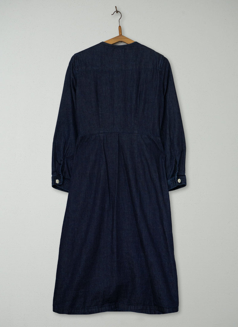 Reworn Denim Wrap Front Dress Size 10 (2055) | Indigo