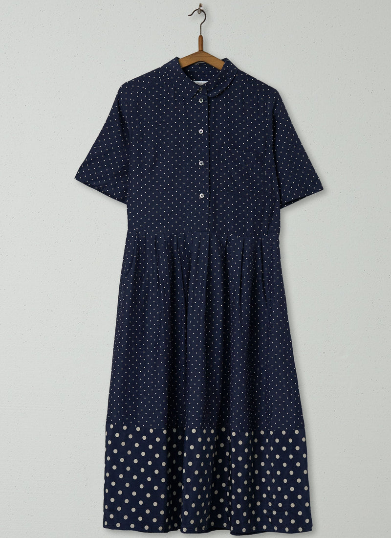 Reworn Dot Print Shirt Dress Size 6 (2153) | Multi