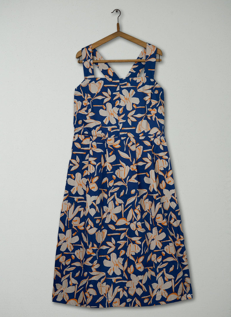 Reworn Cotton Floral Print Dress Size 18 (1716) | River Blue
