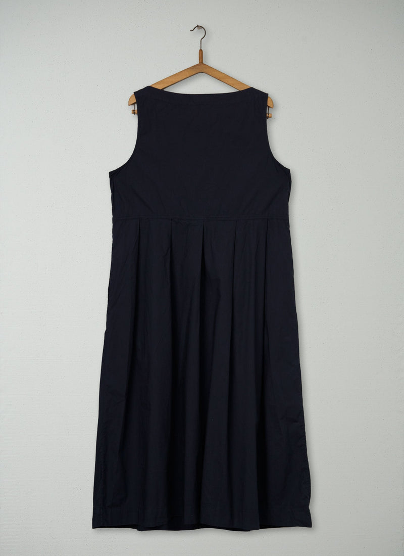 Reworn Poplin Pleated Dress Size 18 (1002) | Blue Grey