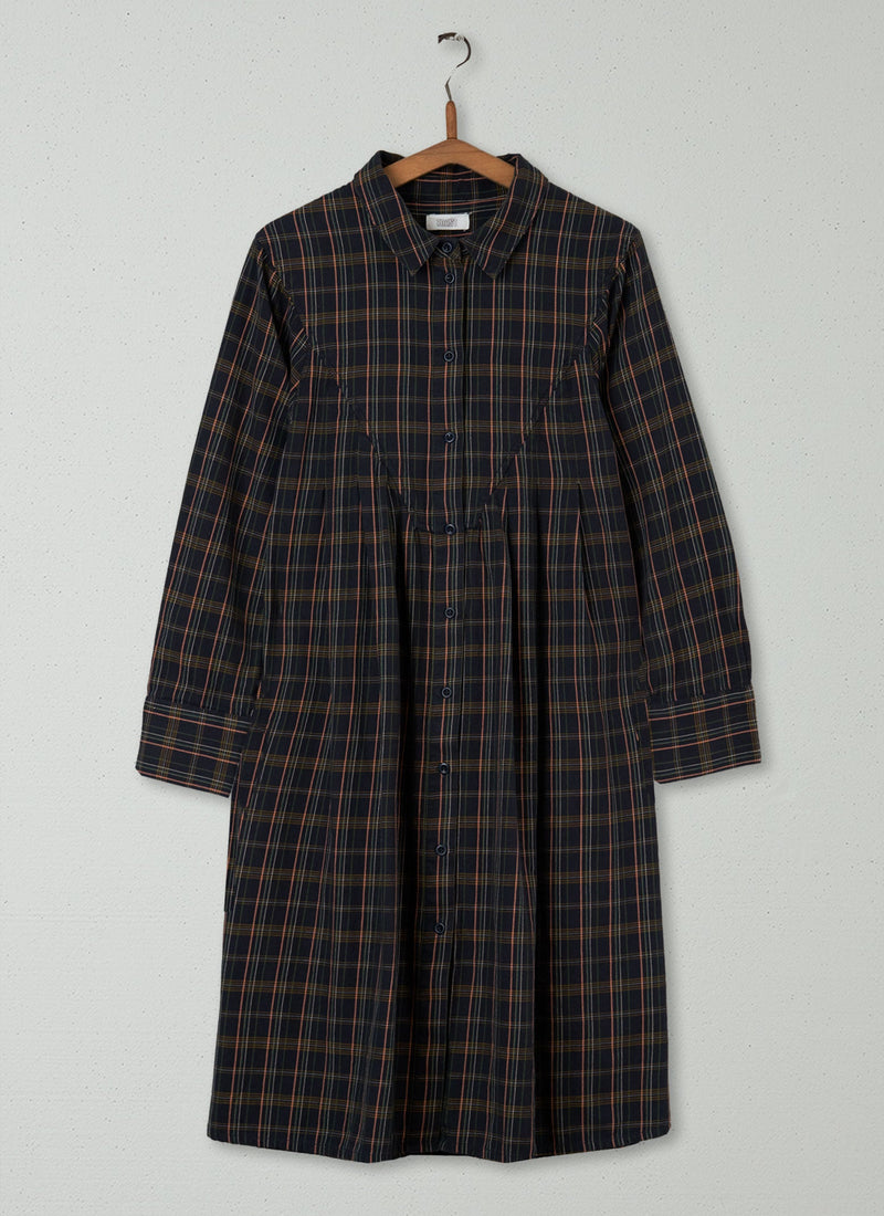 Reworn Cotton Swingy Shirt Dress Size 18 (1996) | Multi