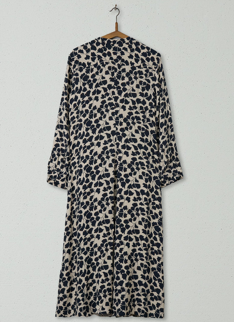 Reworn Trailing Leaf Pintuck Dress Size 14 (1903) | Multi