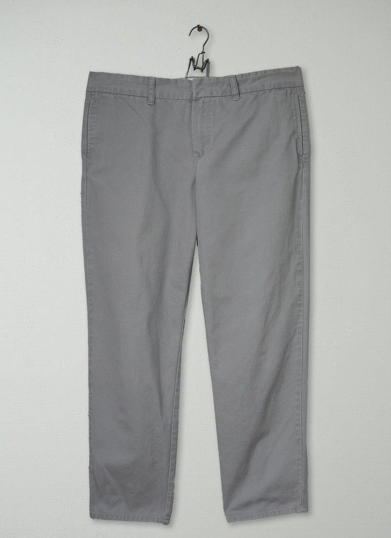 Reworn Cropped Slim Leg Trousers Size 14 (1481) | Grey