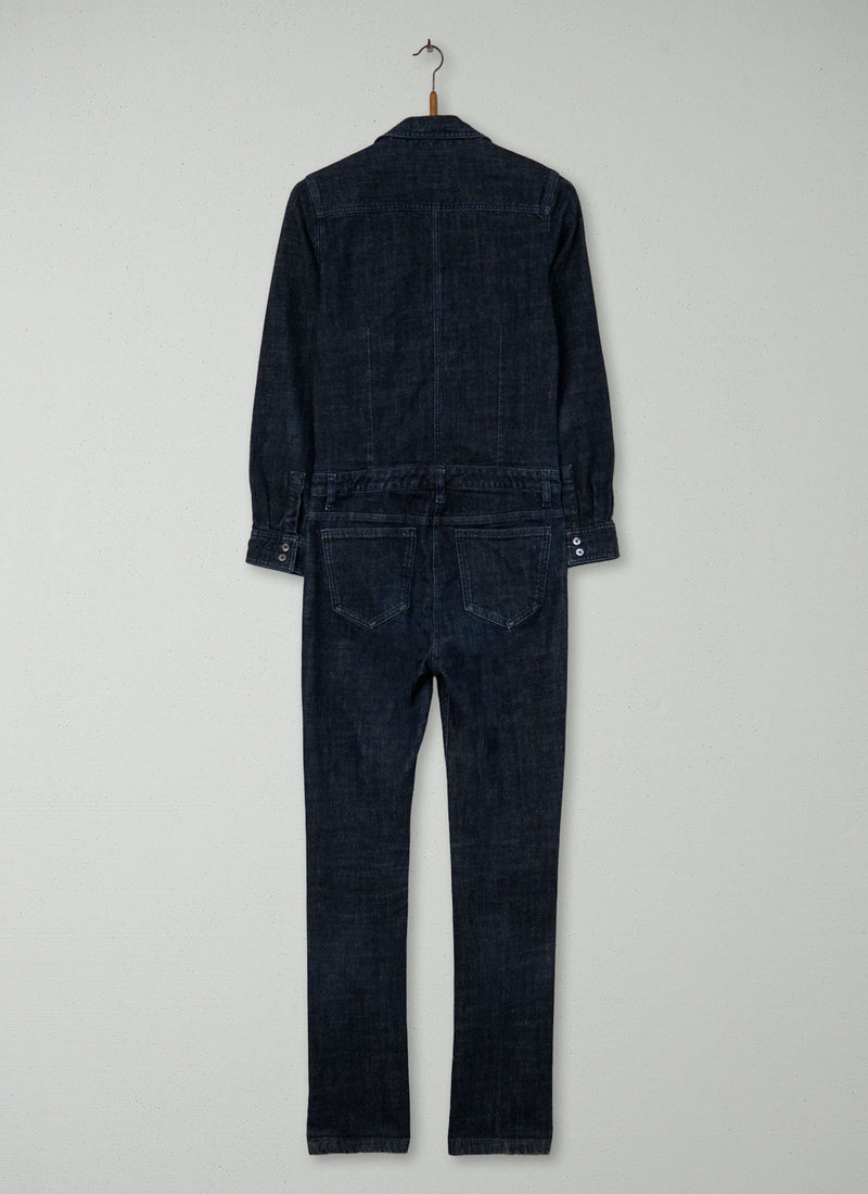 Reworn Denim Jumpsuit Size 6 (922) | Indigo