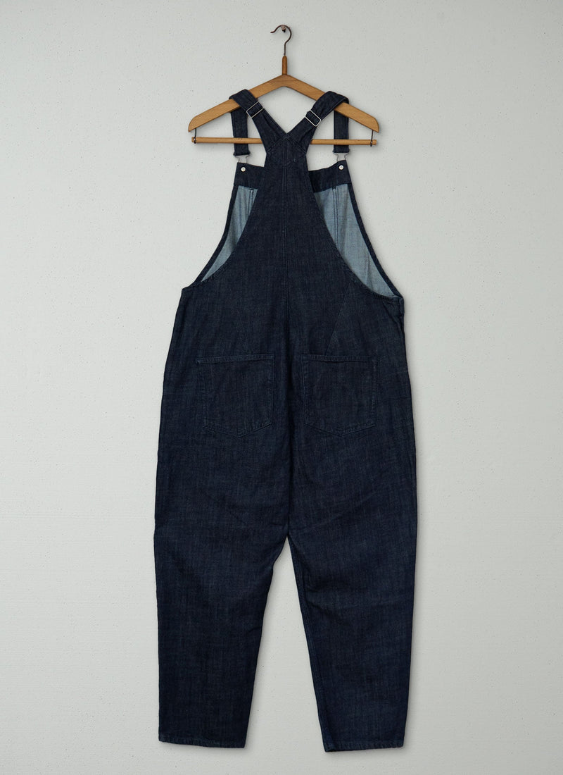 Reworn Jessa Denim Dungaree Size 10 (1635) | Indigo