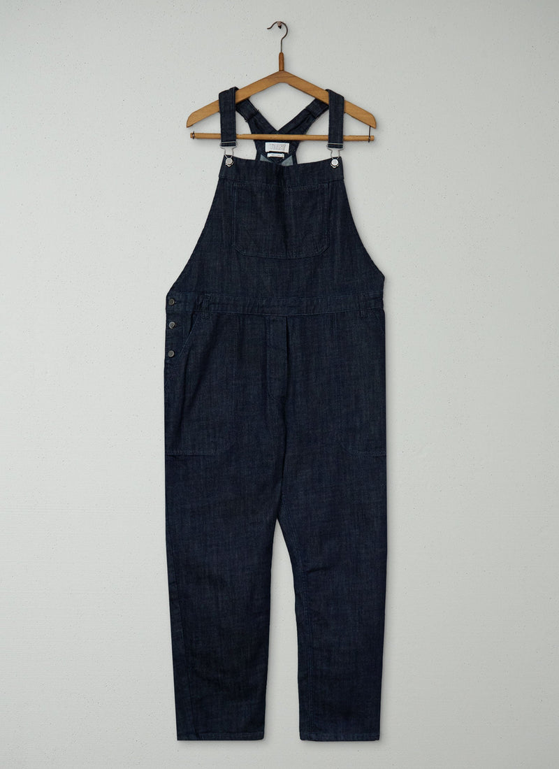 Reworn Jessa Denim Dungaree Size 10 (1635) | Indigo