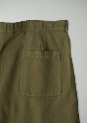 Reworn Wide Leg Cropped Pants Size 18 (370) | Tobacco