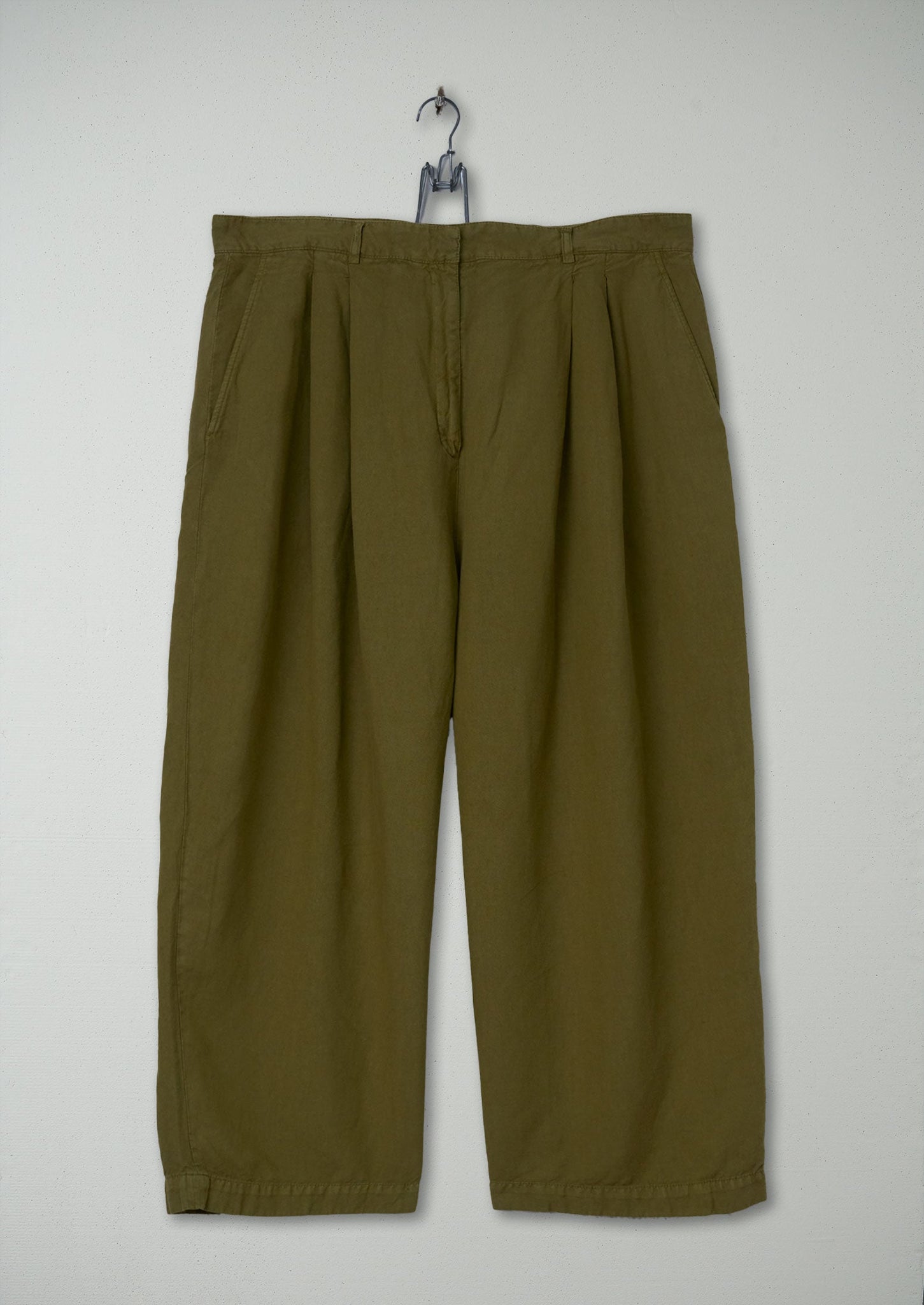 Reworn Wide Leg Cropped Pants Size 18 (370) | Tobacco