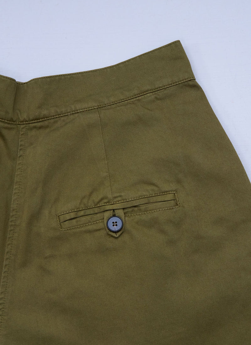 Reworn Sateen Culottes Size 10 (1381) | Olive