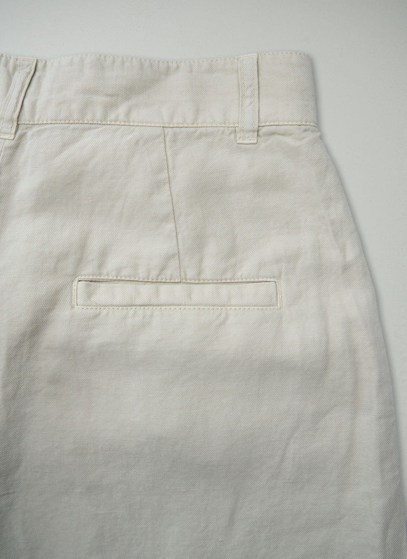 Reworn Cotton Linen Pants Size 10 (1188) | Putty