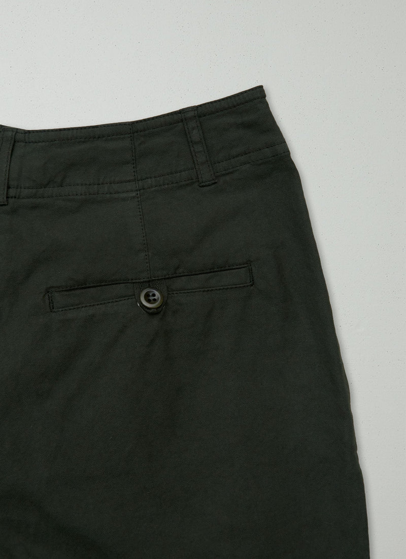 Reworn Cotton Canvas Pants Size 8 (978) | Ash Green