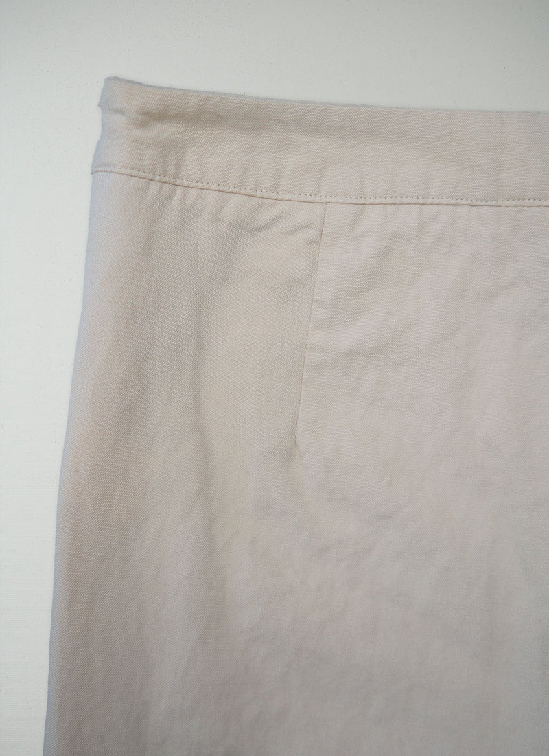 Reworn Cotton Linen Pants Size 10 (1473) | Parchment