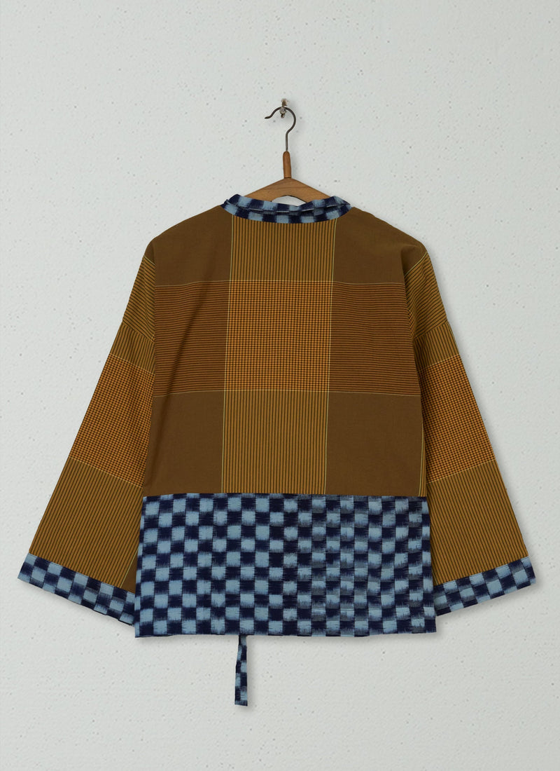 Reworn Ikat Wide Sleeve Jacket Size M (294) | Multi