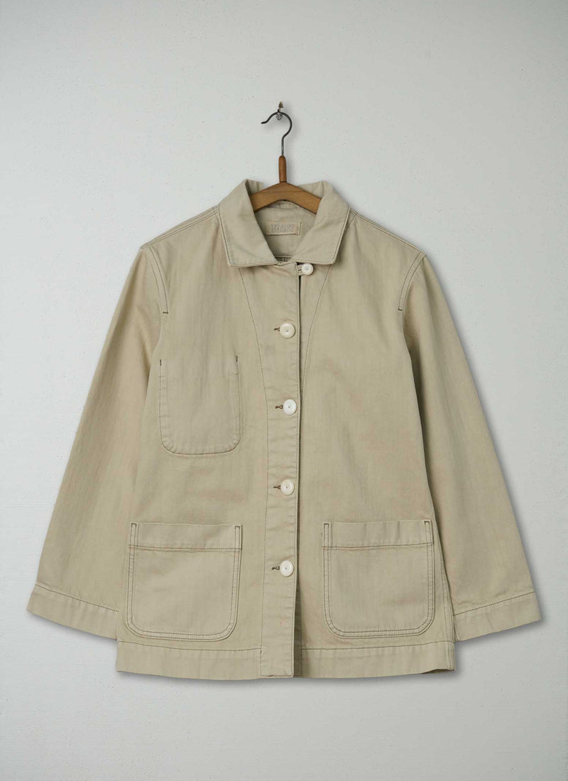 Reworn Organic Cotton Denim Jacket Size 8 (297) | Biscuit