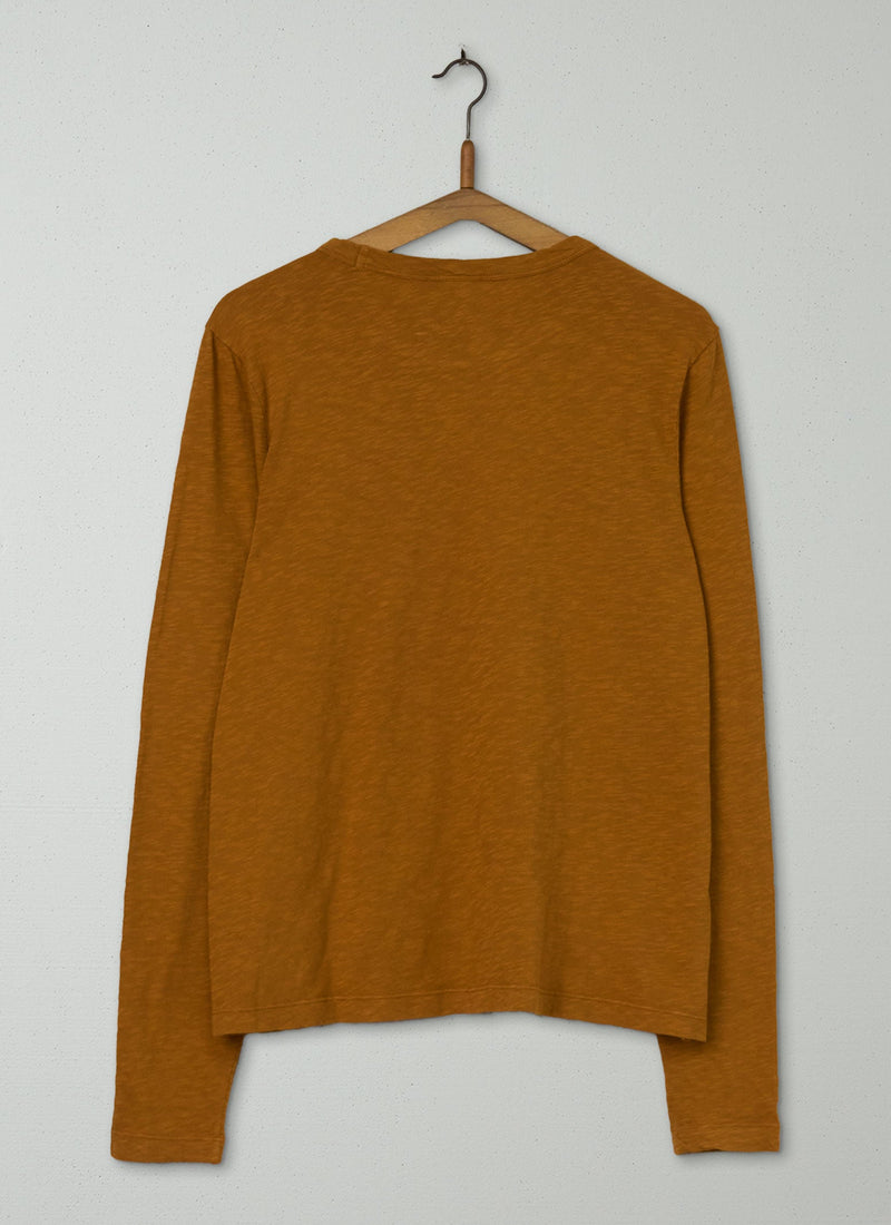 Reworn Francis Long Sleeve Tee Size S (212) | Cumin