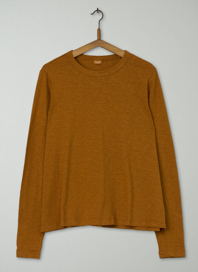 Reworn Francis Long Sleeve Tee Size S (212) | Cumin
