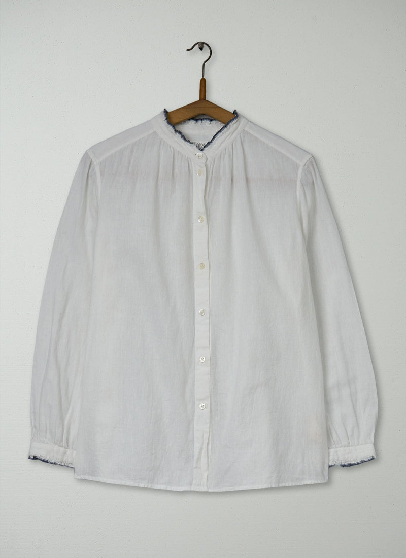Reworn Cotton Khadi Shirt Size 8 (1109) | White